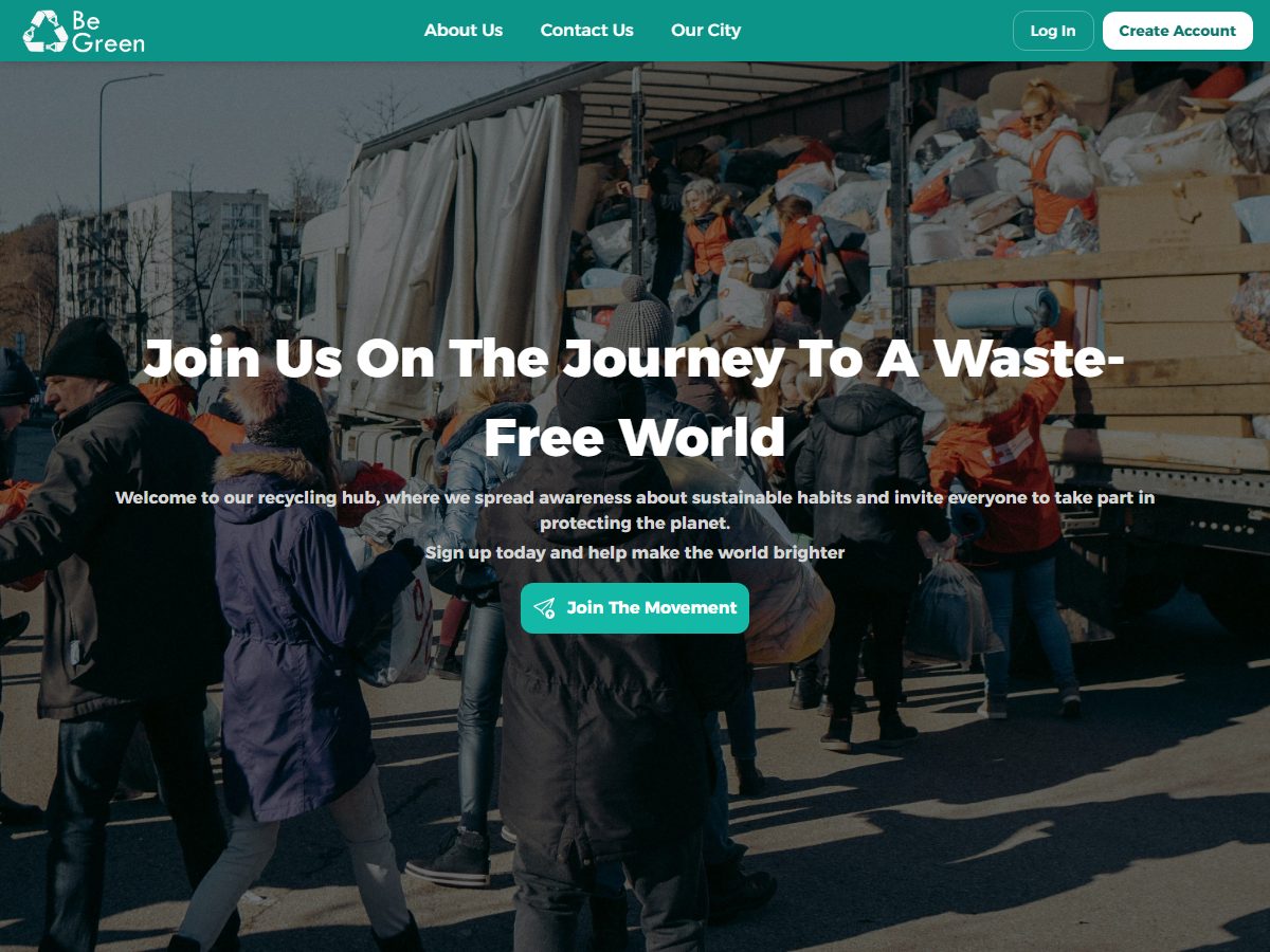 First screen of Be_Green